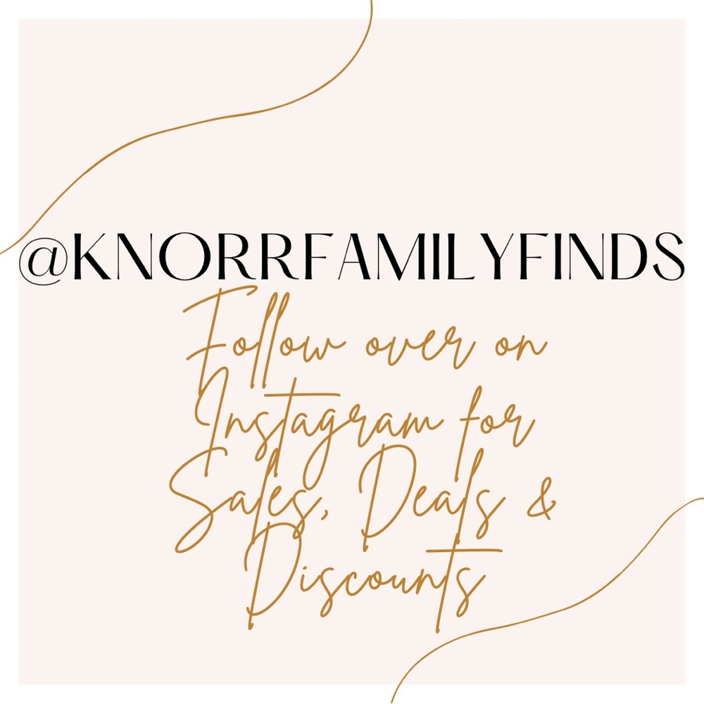 Come follow along on Instagram @knorrfamilyfinds for great sales & deals!